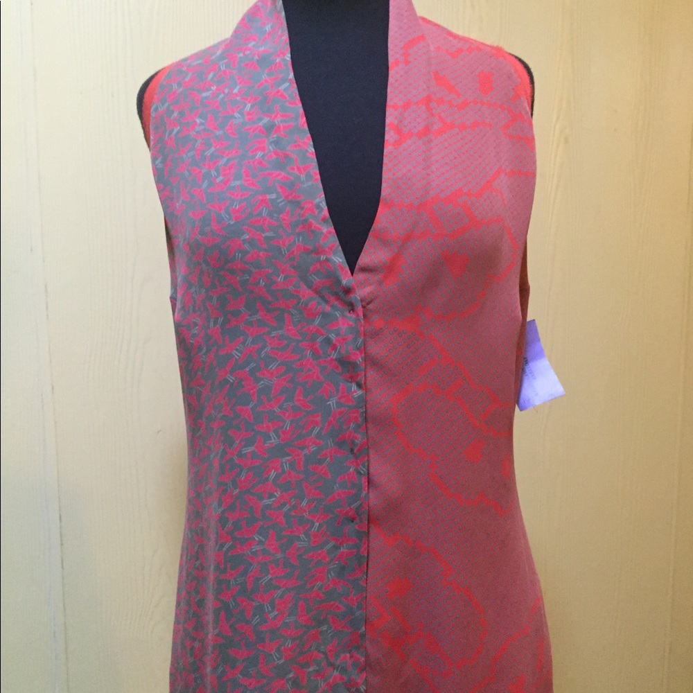 Ya Ya brand silk halter mid length blouse-L